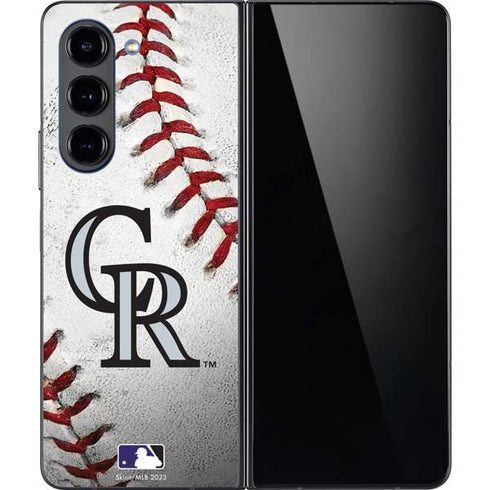 MLB Colorado Rockies Game Ball Galaxy Z Fold5 5G Skin